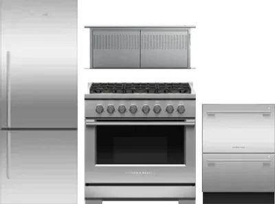 4 Piece Package Includes Refrigerator, Range, Hood And Dishwasher